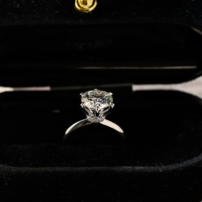 2 CT Round Hidden Halo Moissanite Engagement Ring