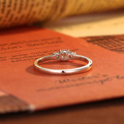 1 CT Round Three Stone Moissanite Engagement Ring