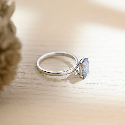 4 CT Radiant Solitaire Moissanite Engagement Ring