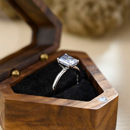 4 CT Radiant Solitaire Moissanite Engagement Ring