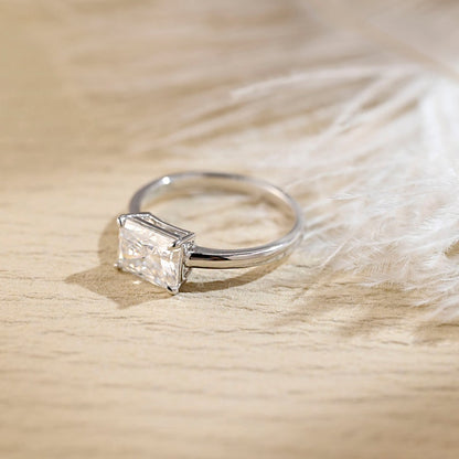 3 CT Radiant Solitaire Moissanite Engagement Ring