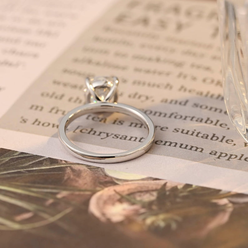 2 CT Round Solitaire Moissanite Engagement Ring