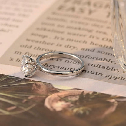 2 CT Round Solitaire Moissanite Engagement Ring