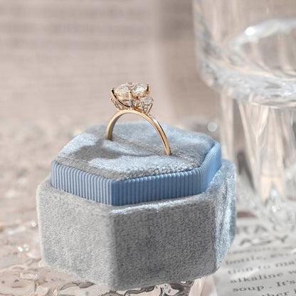 3 CT Round Cluster Moissanite Engagement Ring