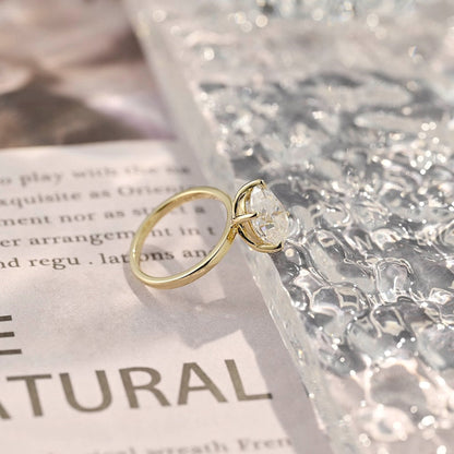 3 CT Oval Solitaire Moissanite Engagement Ring
