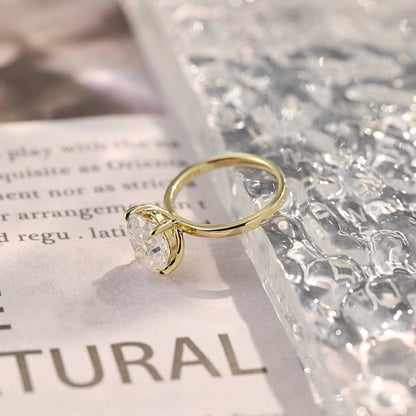 3 CT Oval Solitaire Moissanite Engagement Ring