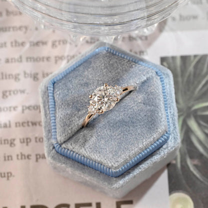 3 CT Round Cluster Moissanite Engagement Ring
