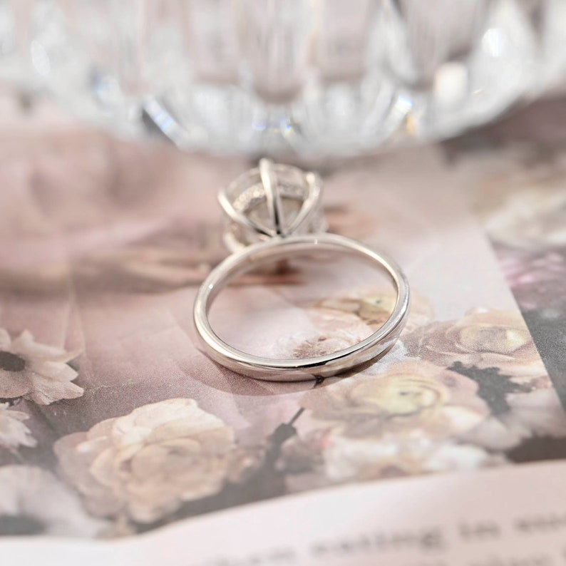 3 CT Round Hidden Halo Moissanite Engagement Ring