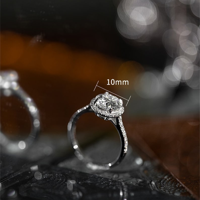 4 CT Round Halo & Pave Moissanite Engagement Ring