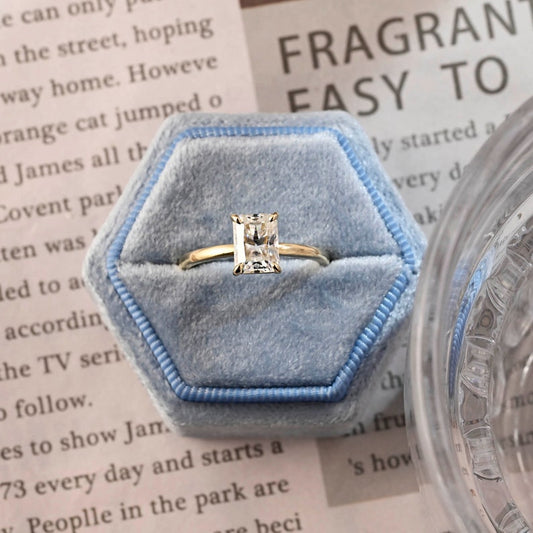 2 CT Radiant Solitaire Moissanite Engagement Ring