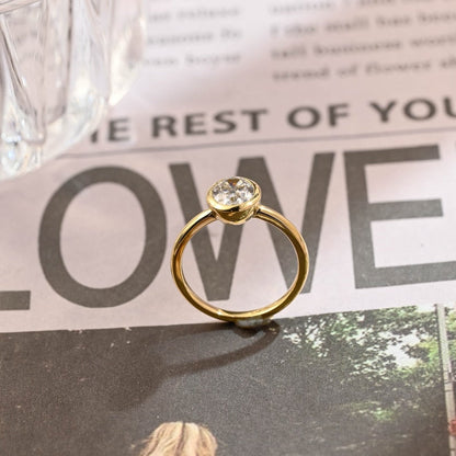 1 CT Oval Bezel Moissanite Engagement Ring