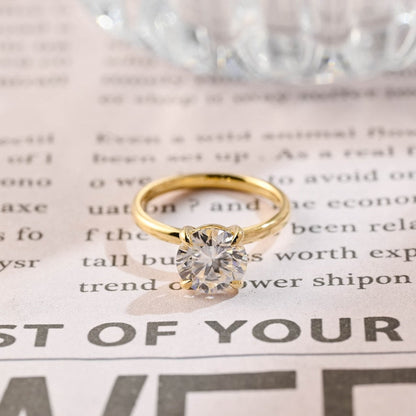 2 CT Round Solitaire Moissanite Engagement Ring