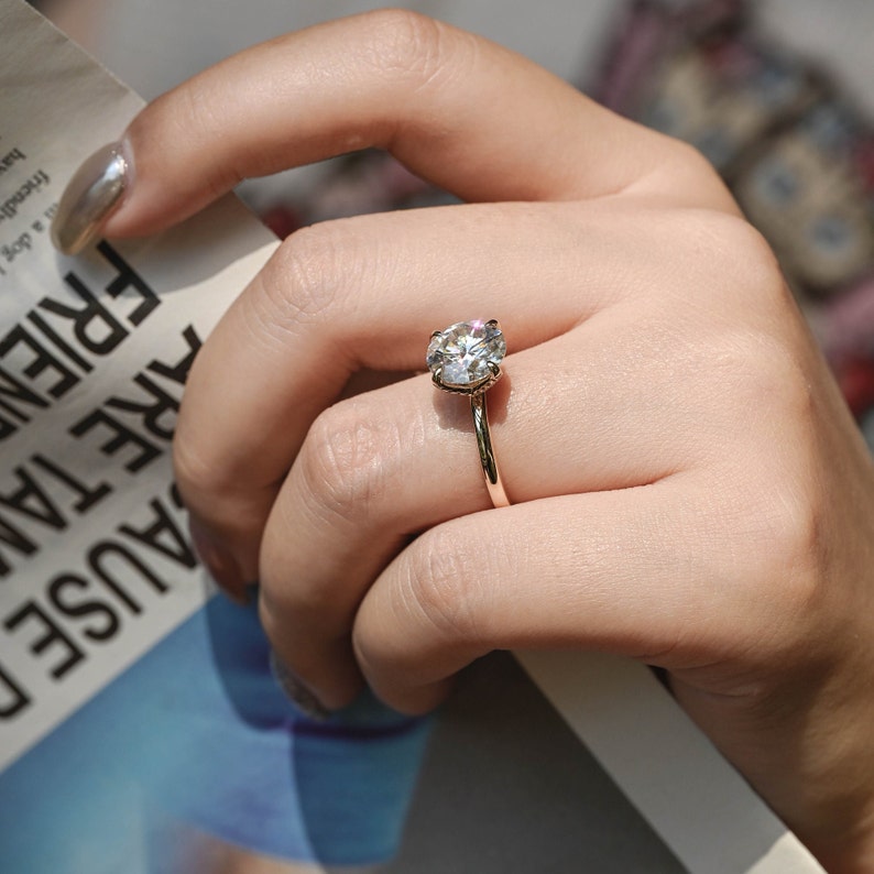 3 CT Round Multi Stone Moissanite Engagement Ring