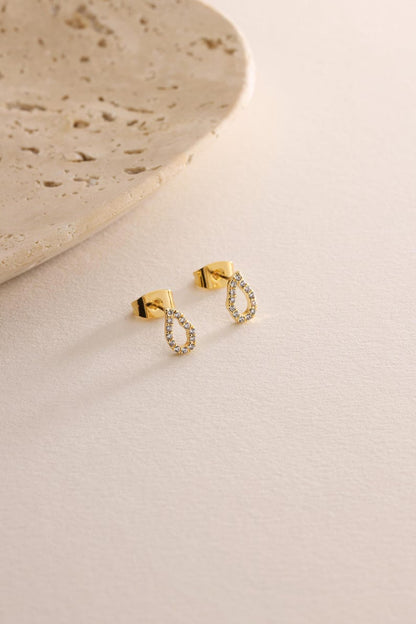 0.2 TCW Round Moissanite Drop Stud Earrings