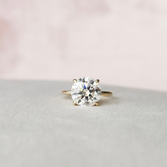 5 CT Round Hidden Halo Moissanite Engagement Ring