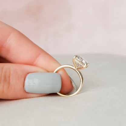 5 CT Round Hidden Halo Moissanite Engagement Ring