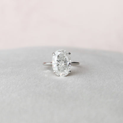 5 CT Oval Hidden Halo Moissanite Engagement Ring