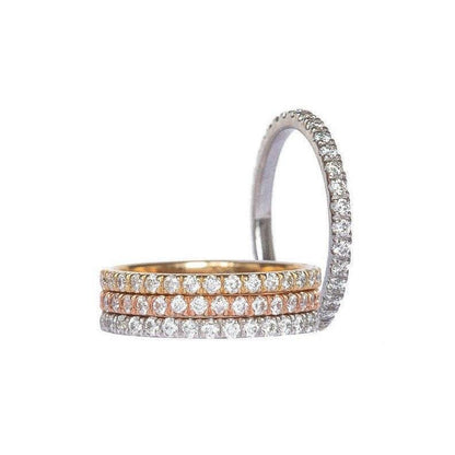 0.25 TCW Round Shaped Moissanite Wedding Band