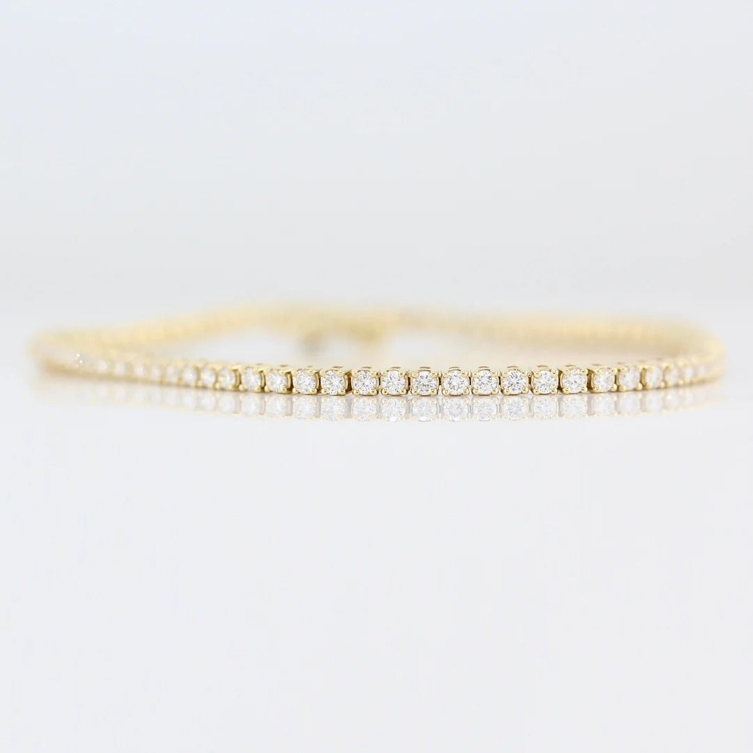 2.5 TCW Round Moissanite Tennis Bracelet