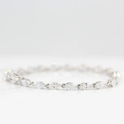 6.4 TCW Marquise Moissanite Tennis Bracelet