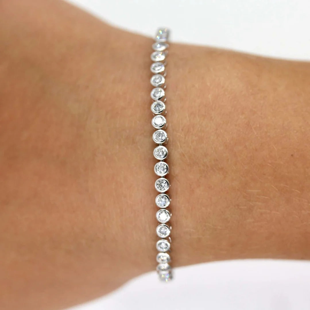 3.5 TCW Round Moissanite Tennis Bracelet