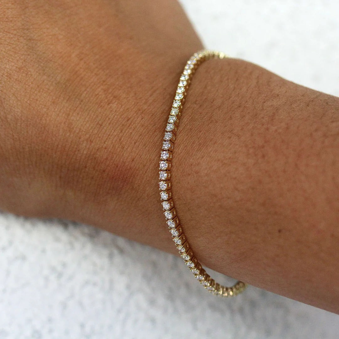 2.5 TCW Round Moissanite Tennis Bracelet