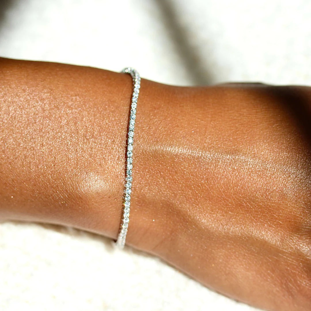 2.05 TCW Round Moissanite Tennis Bracelet