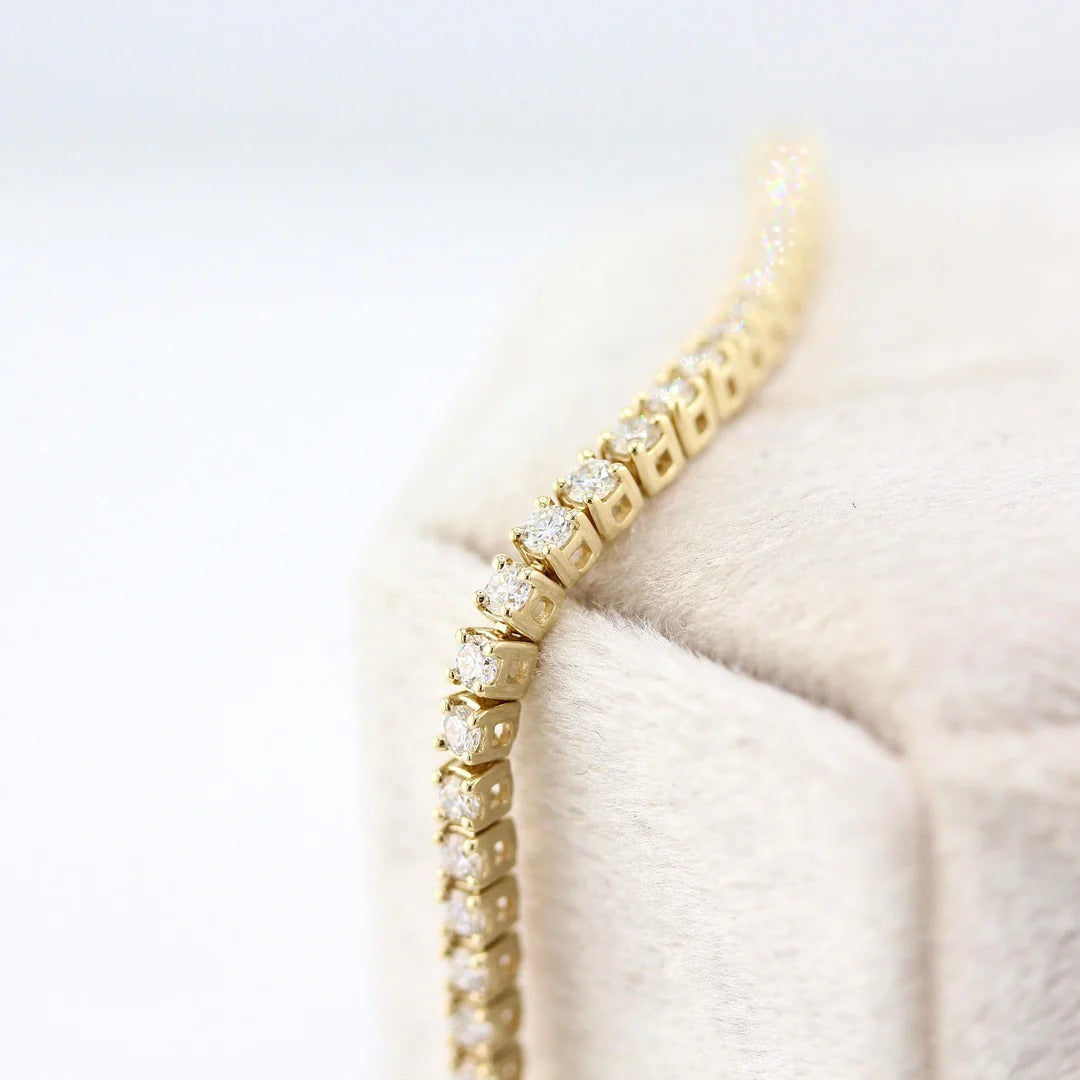 2.5 TCW Round Moissanite Tennis Bracelet