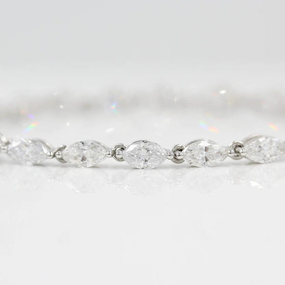 6.4 TCW Marquise Moissanite Tennis Bracelet