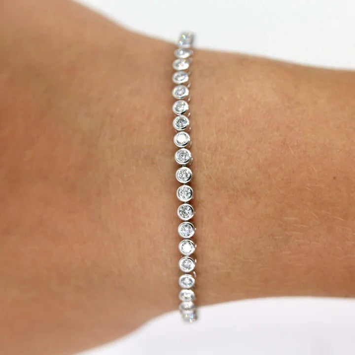 3.5 TCW Round Moissanite Tennis Bracelet