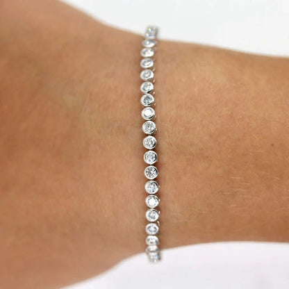3.5 TCW Round Moissanite Tennis Bracelet