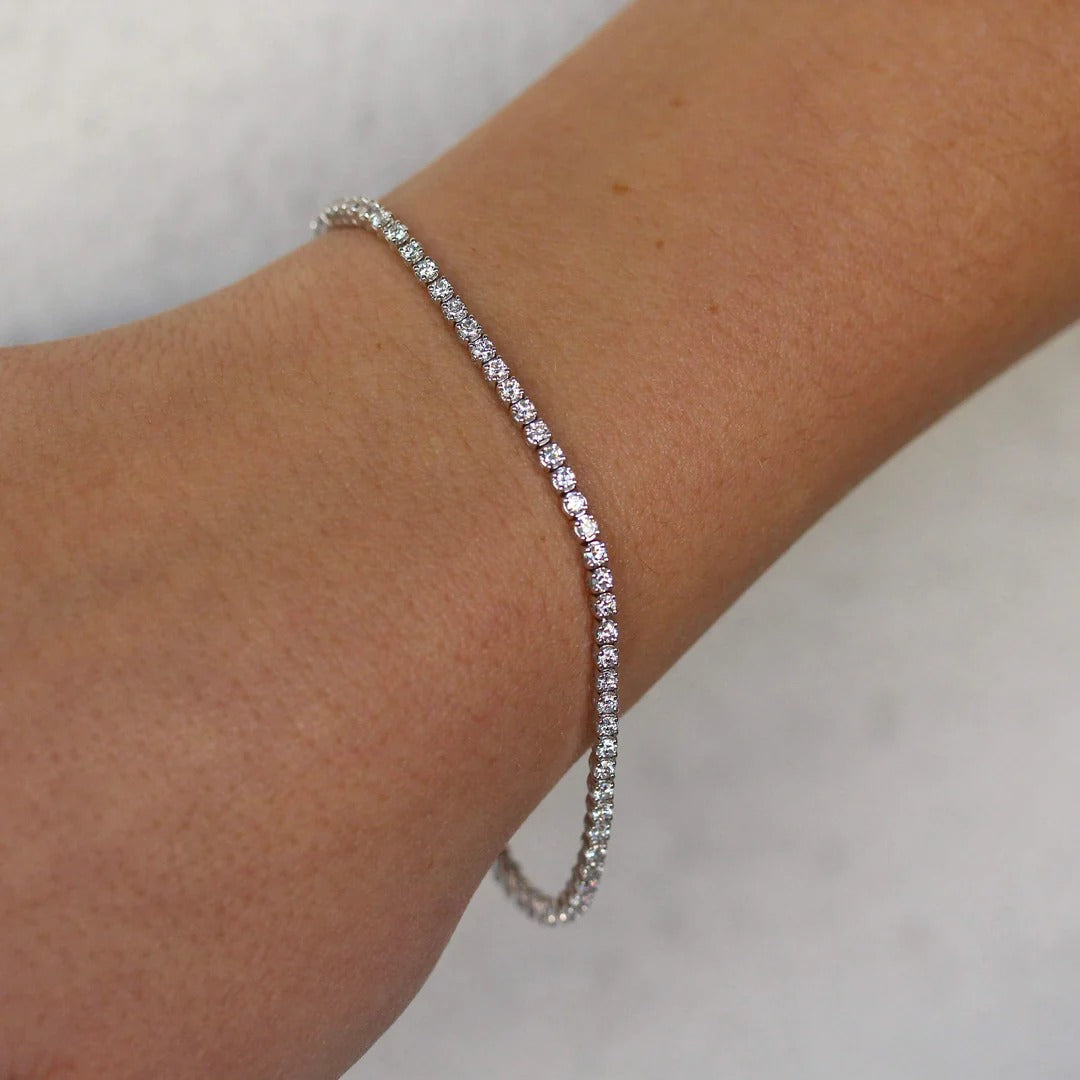 2.05 TCW Round Moissanite Tennis Bracelet