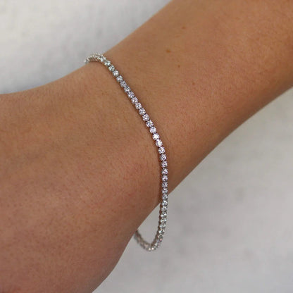 2.05 TCW Round Moissanite Tennis Bracelet