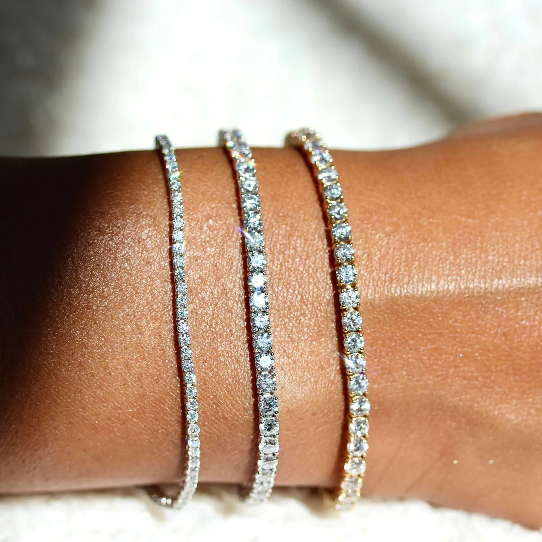 2.05 TCW Round Moissanite Tennis Bracelet