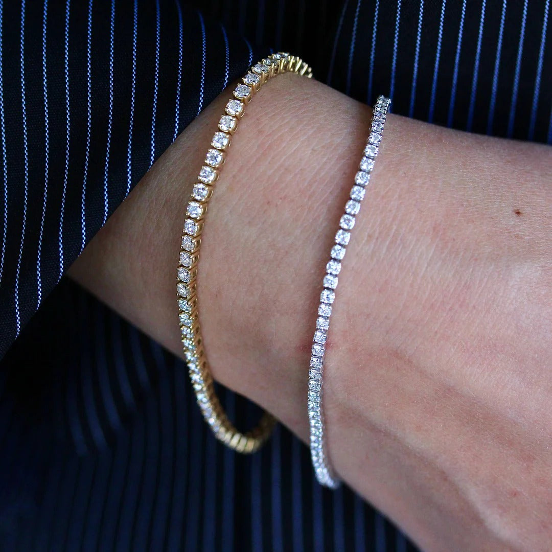 2.5 TCW Round Moissanite Tennis Bracelet