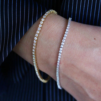 2.5 TCW Round Moissanite Tennis Bracelet