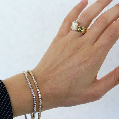 2.5 TCW Round Moissanite Tennis Bracelet