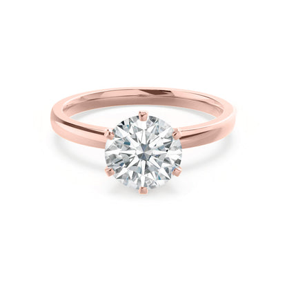 1.5 CT Round Solitaire Moissanite Engagement Ring
