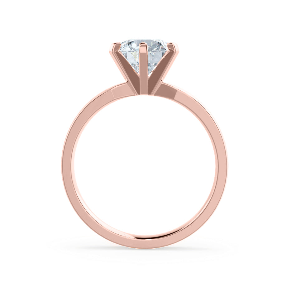 1.5 CT Round Solitaire Moissanite Engagement Ring