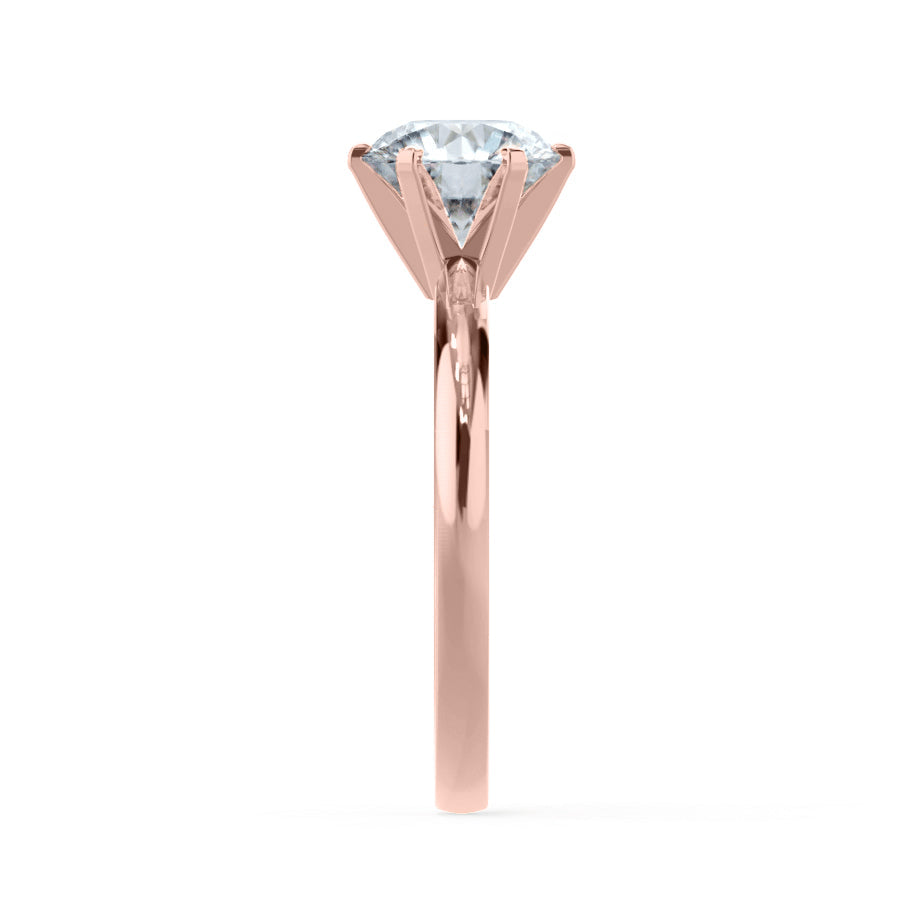 1.5 CT Round Solitaire Moissanite Engagement Ring