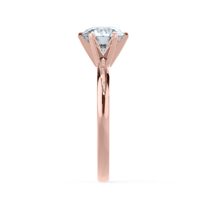 1.5 CT Round Solitaire Moissanite Engagement Ring