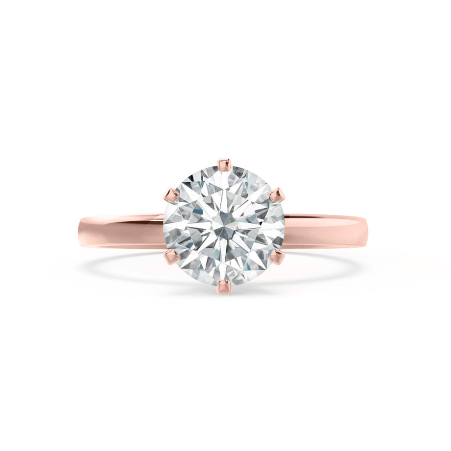 1.5 CT Round Solitaire Moissanite Engagement Ring