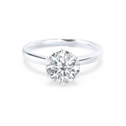 1.5 CT Round Solitaire Moissanite Engagement Ring