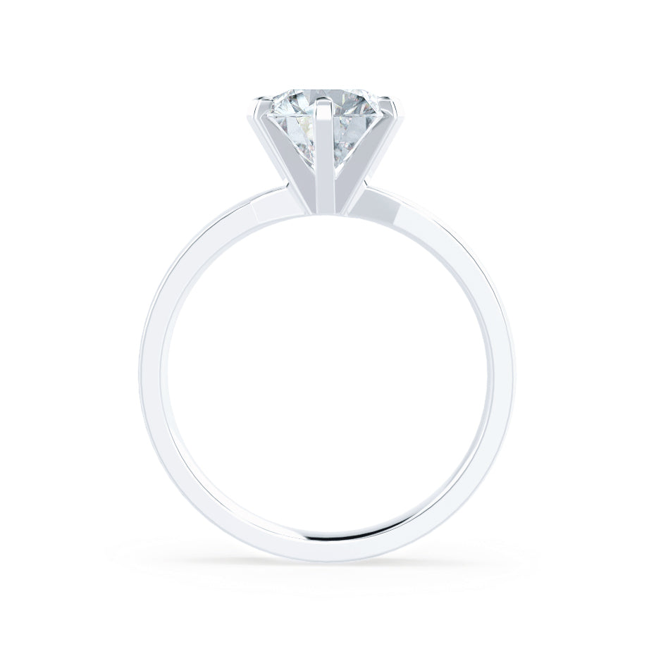 1.5 CT Round Solitaire Moissanite Engagement Ring