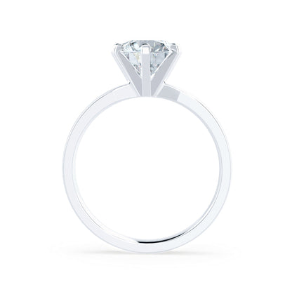 1.5 CT Round Solitaire Moissanite Engagement Ring