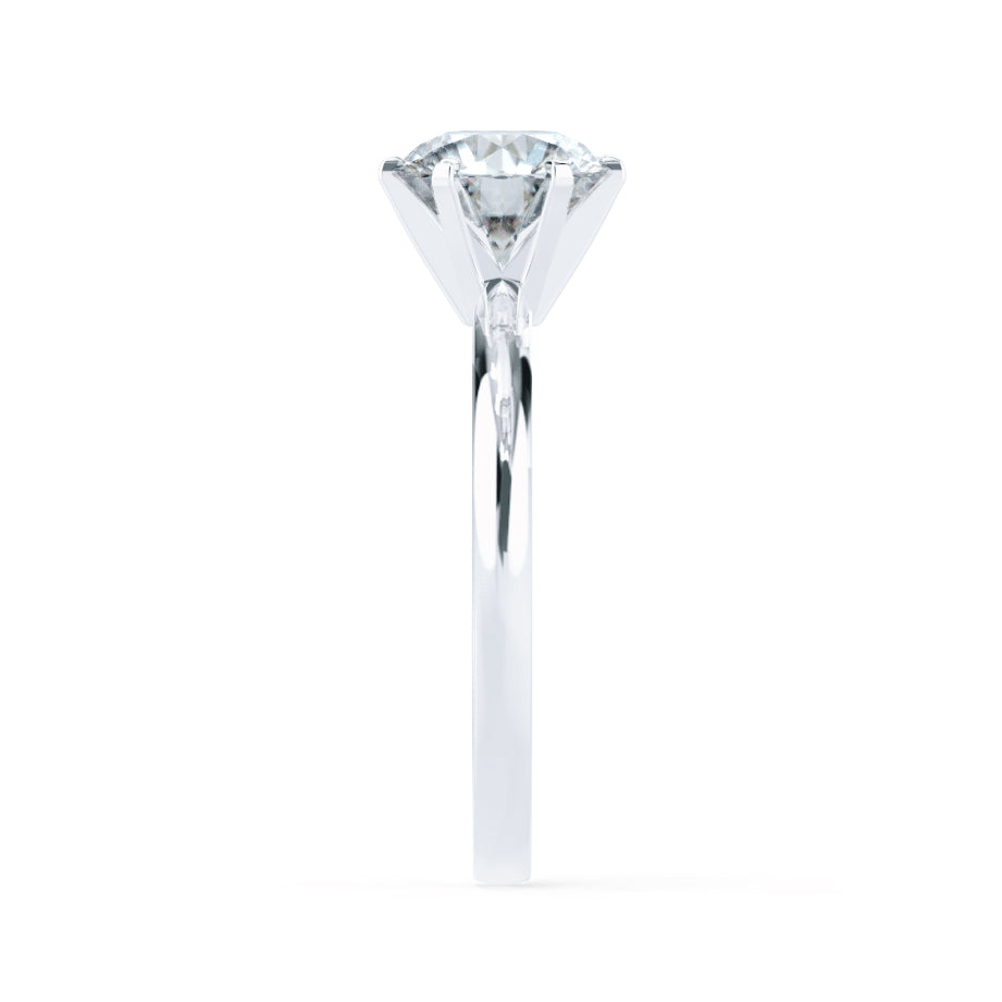 1.5 CT Round Solitaire Moissanite Engagement Ring
