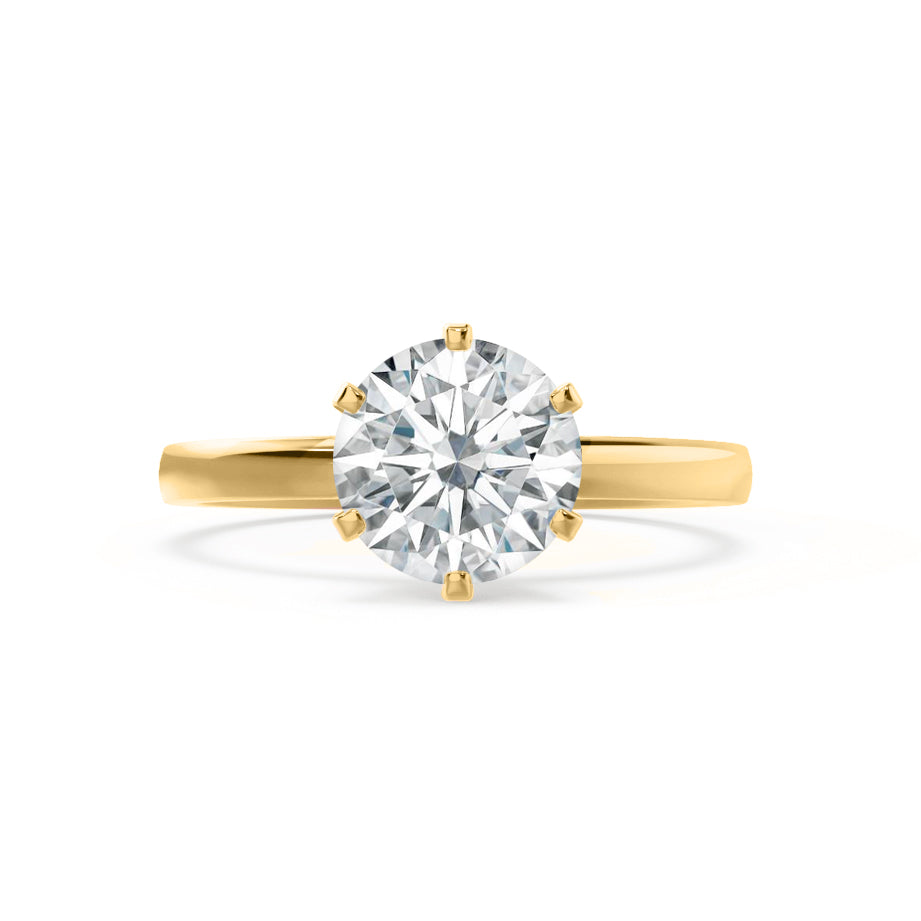 1.5 CT Round Solitaire Moissanite Engagement Ring