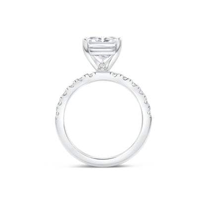 3 CT Radiant Pave Moissanite Engagement Ring