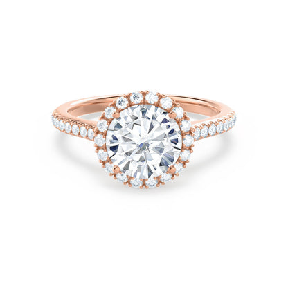 1 CT Round Halo & Pave Moissanite Engagement Ring