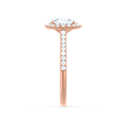 1 CT Round Halo & Pave Moissanite Engagement Ring